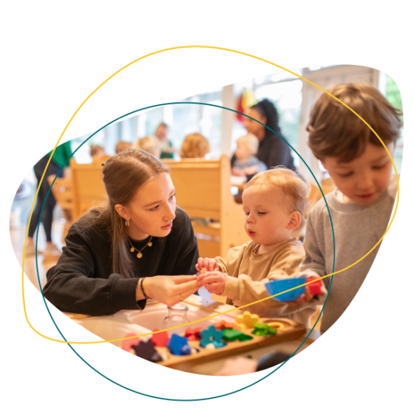groepshulp met kinderen