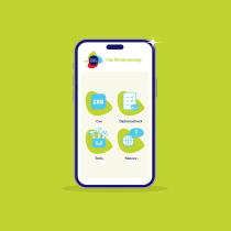 Telefoon met nieuwe Cao-app Kinderopvang