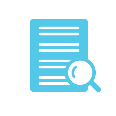 onderzoek en cijfers icoon home